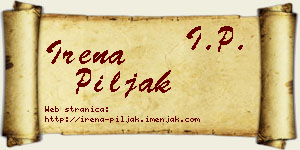 Irena Piljak vizit kartica